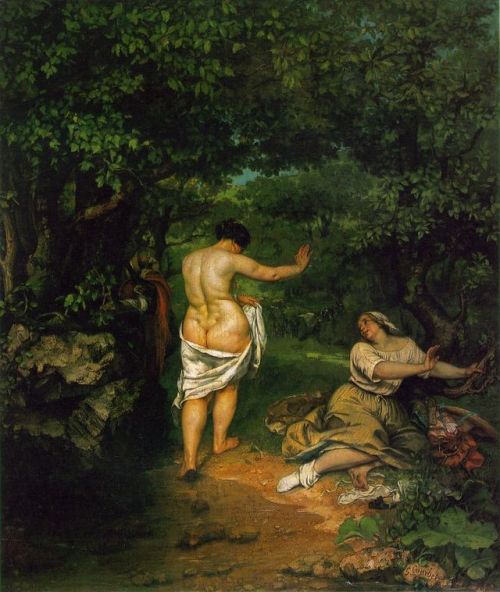 thehistoryofheaviness:Gustave Courbet, The Bathers, 1853