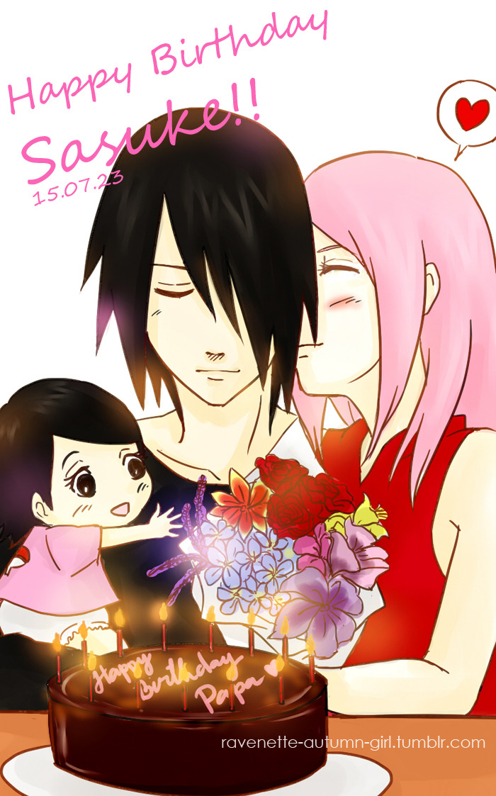 ravenette-autumn-girl:  SasuSaku Month Day 23 - PluralHe’s no longer a lonely boy