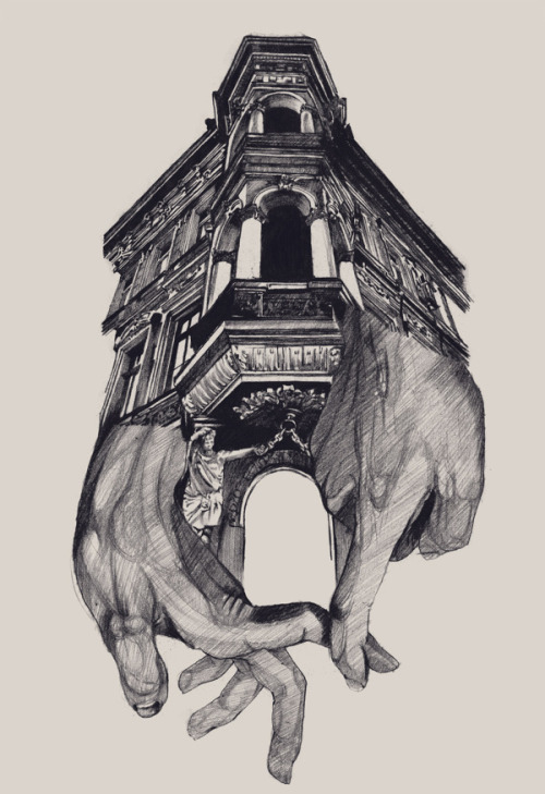 darksilenceinsuburbia:  Dasha Pliska. Architecture Odessa.   Behance  Cool