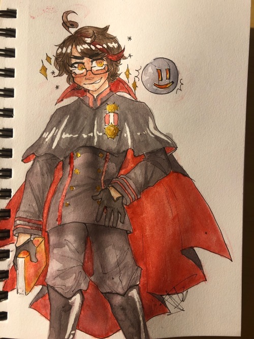 HWS Aerica Has A Red Stripe Of Hair I Dont Care If Its Most Likely A Shading Choice Idc He Loves His