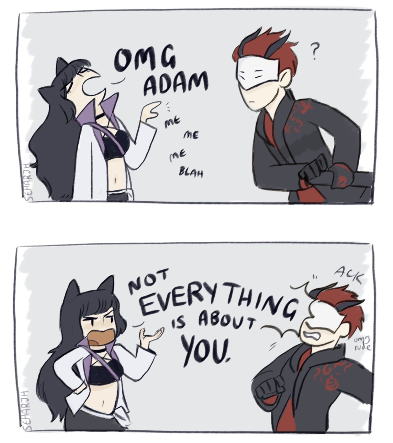 seharjh:Blake don’t need your bullshit Adam