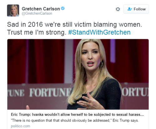 TW for victim blaming, sexual harassmentEric Trump: Ivanka wouldn’t allow herself to be subjec