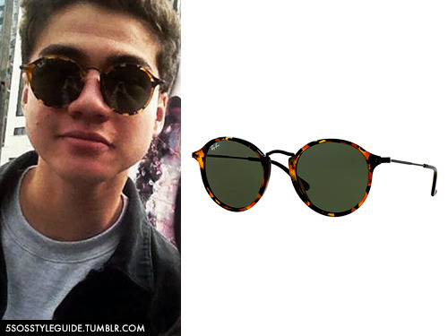 5SOS STYLE GUIDE — Calum Hood: Round Fleck Sunglasses (Ray-Ban) Exact