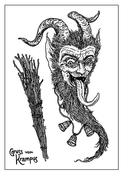 My contribution for the COF Records Krampusnacht Greeting Cards. With the link below you c