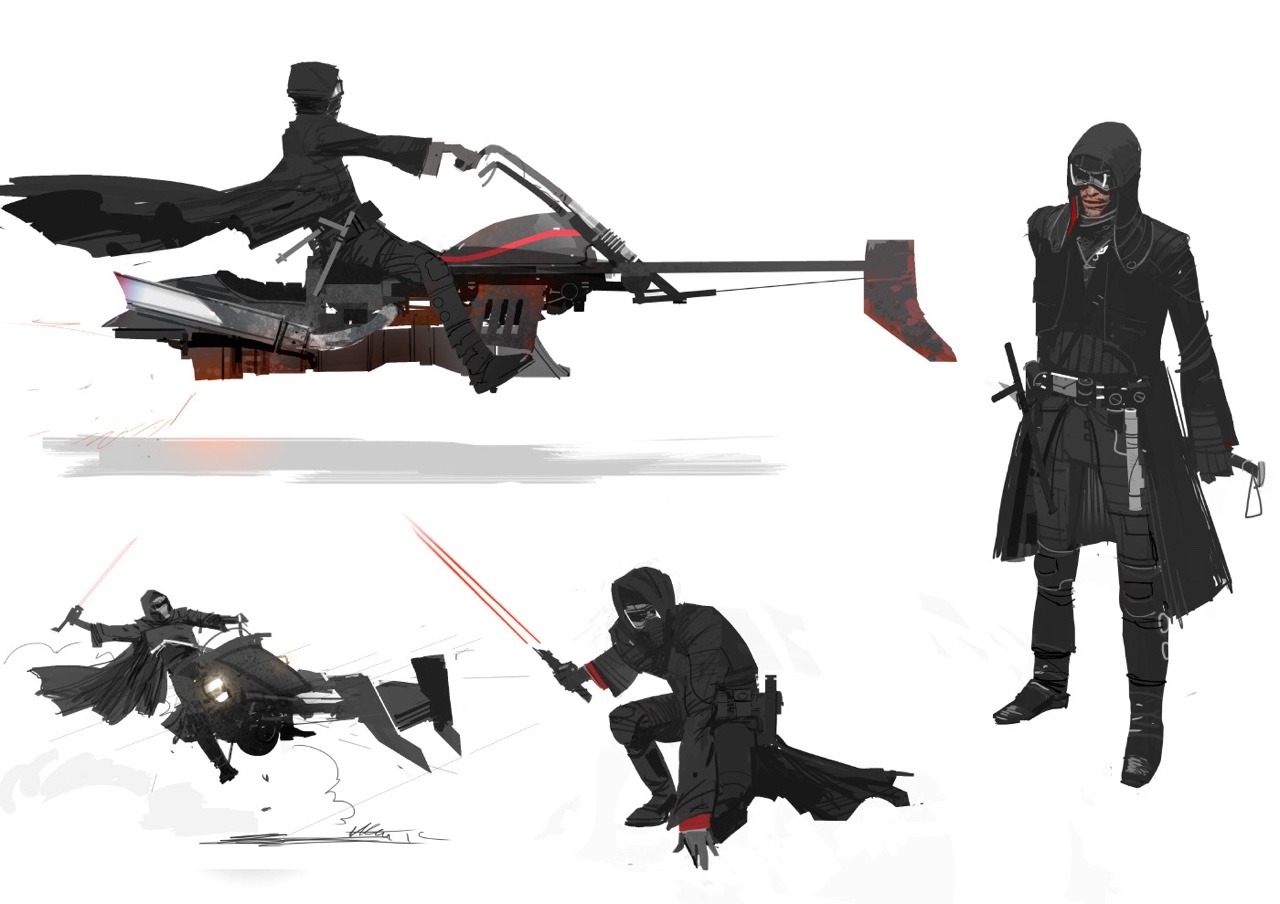 sleemo: “Rejected Kylo Ren designs or ‘Jedi killer’ as we called him at the