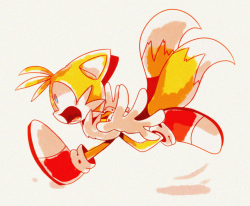 sanicman:  Just a Tails doodle! HE’S RUNNING!