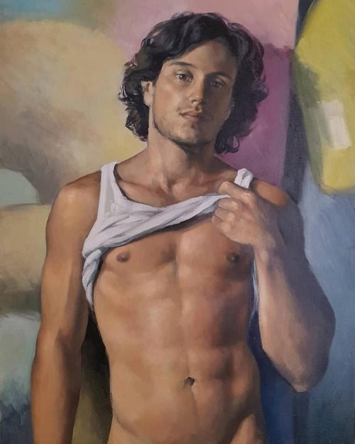antonio-m:  ‘Chico Italiano’, 2021 by Peter Churcher. Australian artist. oil on canvas