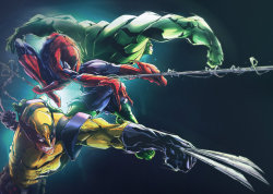 imthegdbatman:  Wolverine Spider Man And