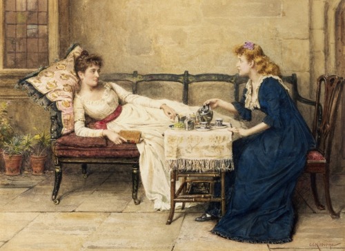 labellefilleart:  Afternoon Tea,  George Goodwin Kilburne
