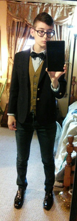 Shoes: Florsheim from Amvet&rsquo;s thrift store Pants: h&amp;m men Vest: unknown brand from Amvet&r