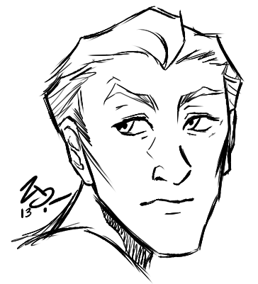 so I might have decided to draw Eddie right away because I needed some cheekbone practice