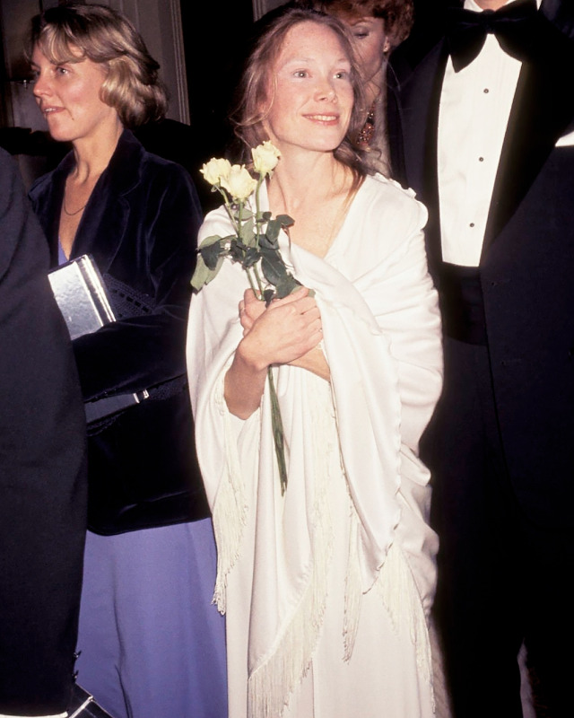 Sissy Spacek photogaphed by Ron Galella at the Academy Awards at Dorothy Chandler Pavillion in Los Angeles, California, 1977.