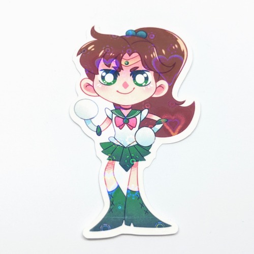 drawntildawn:I made some Sailor Moon holographic stickers!They have a heart and starburst holo effec