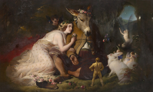 Scene from A Midsummer Night’s Dream: Titania and Bottom, Edwin Henry Landseer, 1848-51