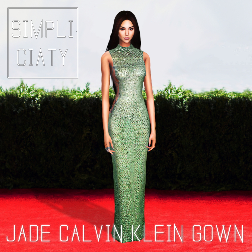 ☁ Sims4-Orlane ☁ — simpliciaty: Jade Calvin Klein Gown (TS4) Dress...