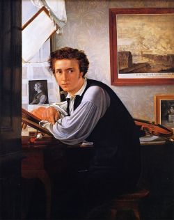 Somanyhumanbeings:  Ditlev Blunck, Portrait Of The Engraver Carl Edvard Sonne (C.