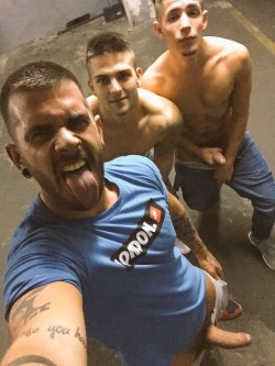 flasherdudenyc:  Dicks out for a selfie, guys