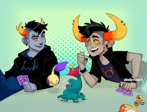 clock-heart:tavros gets some new piercings, mallek learns feduspawn and both find friendship