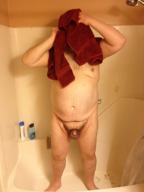 chubbycub78:  My beautiful chub daddy drying off