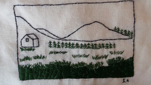 stefanysite: Landscape embroidered bag