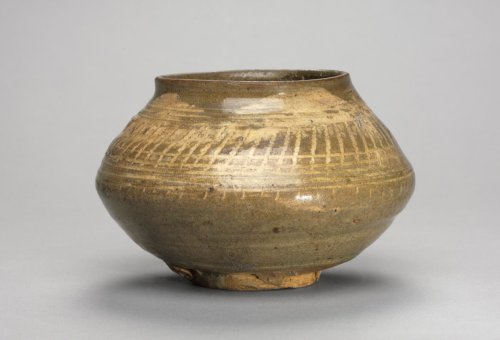 Tea Bowl with Stamped Floral Decoration, 1400s, Cleveland Museum of Art: Korean ArtSize: Overall: 8 