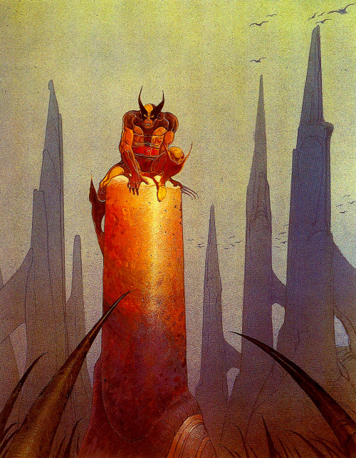 Porn pixography:Marvel paintings by Moebius (1990)In photos