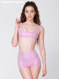 americanapparel:  Source: http://fuckyeahgrannypanties.tumblr.com/  Look what we found!! Bunny Holiday in her Cali Sun &amp; Fun collection with American Apparel!   Shop the Cali Sun &amp; Fun collection: CLICK HERE  Products featuredMetallic Le Sport