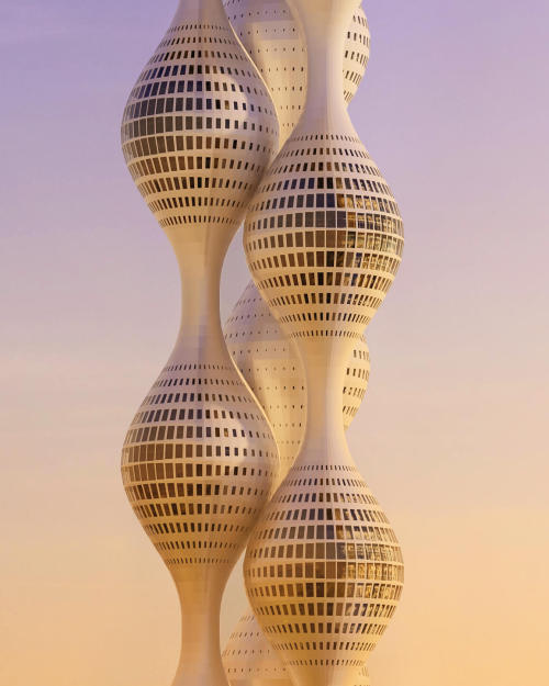 “Ternary Towers,” Shanghai, China,Hayri Atak Architectural Design Studio