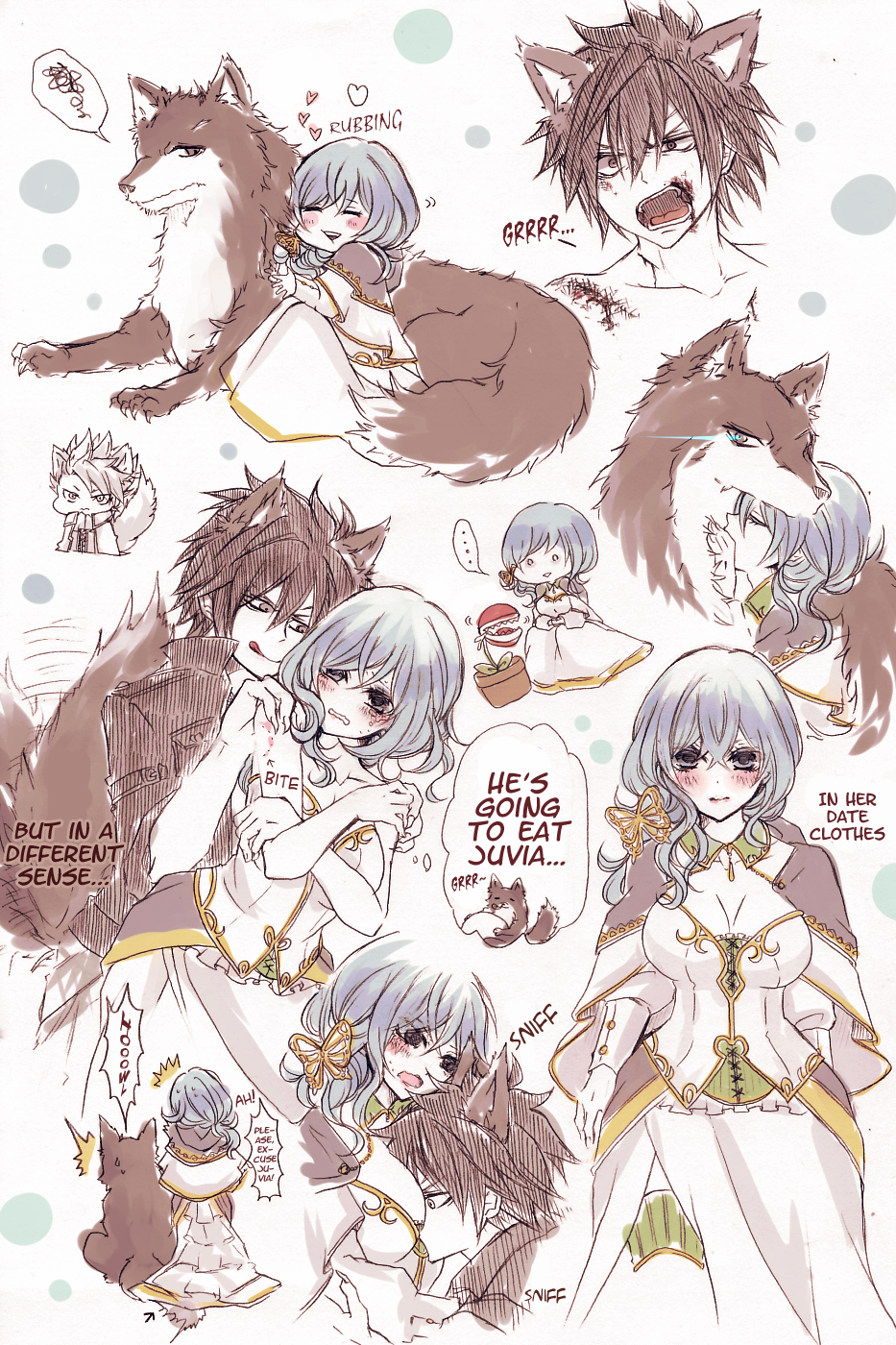 kurare13:  Gray-sama the King of Therianthrope and Princess Juviaby あおいTrans©