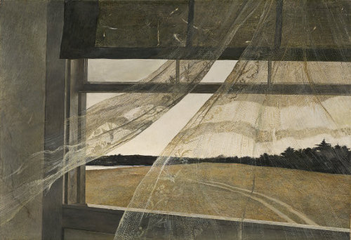 tytodiem:Andrew Wyeth, Wind from the Sea, 1947. Tempera on hardboardone of my favorite paintings 