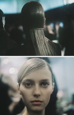 ialu:  elie saab ss ‘13 backstage photographed by romain le cam 