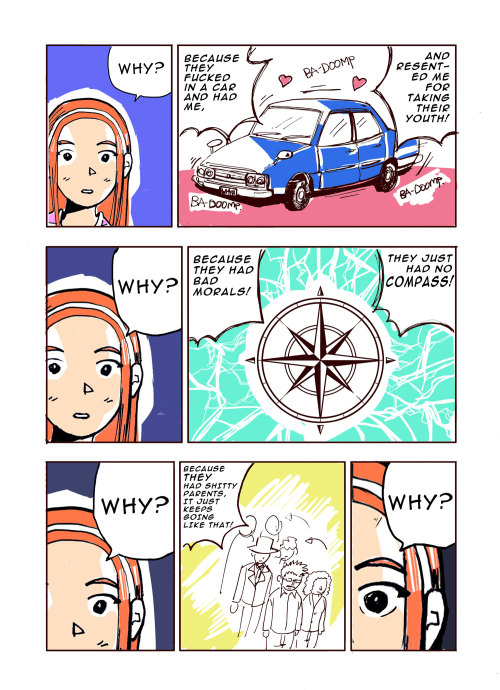 jaeilcho:  Comic on Louis C.K’s famous bit on, “Why”. http://www.youtube.com/watch?v=4u2ZsoYWwJA 