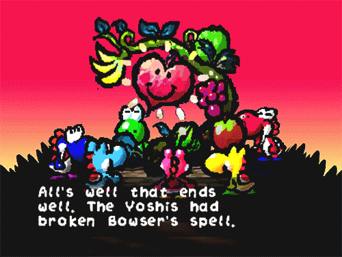 flourishingcorpses:  And the Yoshis lived happily ever after.  