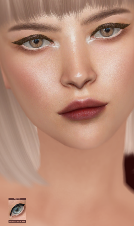  TS4 eyeliner 17 Nightdream HQteen+;20 colors;custom thumbnail.