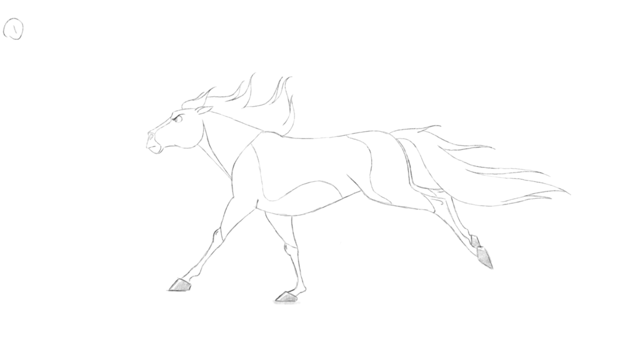 a horse run cycle assignment for my animation... Aline Garcia