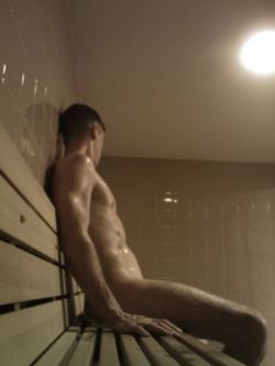 insidethelockerroom:  This is how you sit in the sauna FYI. 