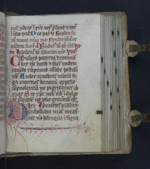 Ferial psalter, Ms. Codex 1057, f. 67r by Catholic Church, Trento, Italy, ca. 1350 via University of