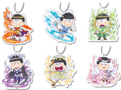 Joysound collab featuring the matsunos as roman deities as it follows:- Osomatsu as Mars- Karamatsu 