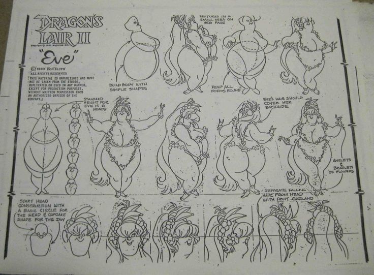 goodcharacterdesign:Eve from Don Bluth’s Dragon’s Lair II: Time Warp. We bet