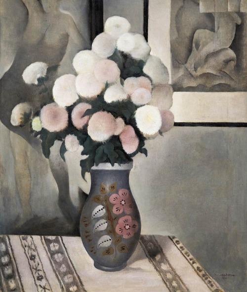 Basilides Barna (1903-1967): Virágok vázában, 1930via
