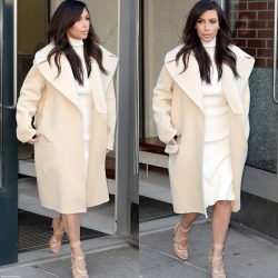 kimkanyekimye:  Kim in NYC today 2/22/14