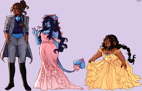 revvetha:pixelllls:my interpretations of laura and taliesin’s descriptions! apologies for the messy 