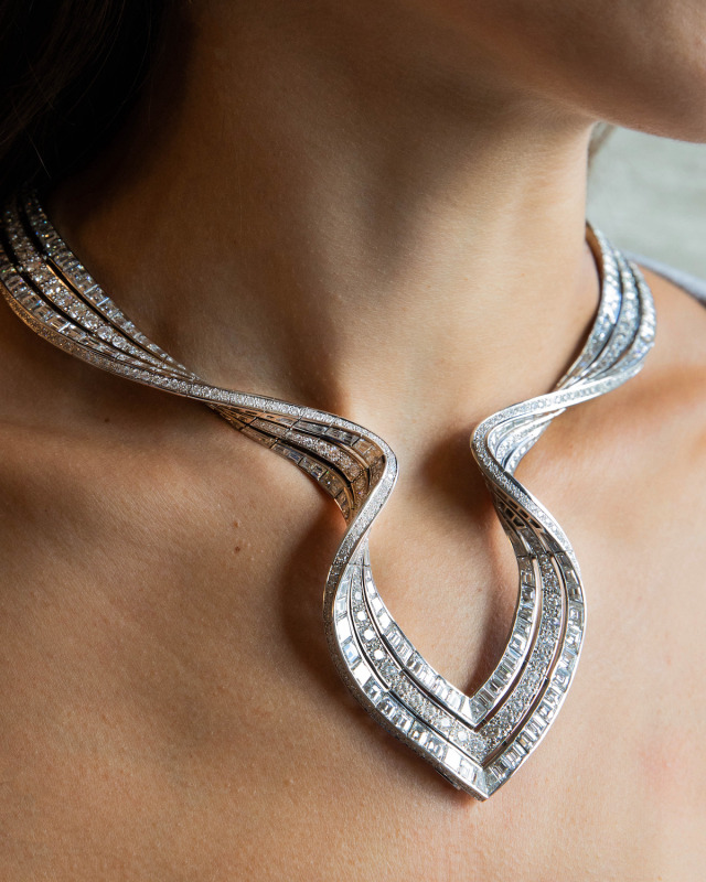 Dentelle Masterpiece Necklace, White Gold And Diamonds - Jewelry