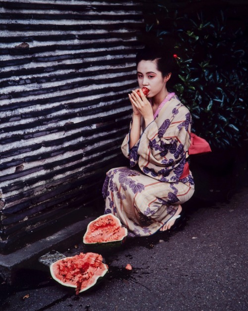 mendrankmilk:Nobuyoshi Araki || watermelon 1991from Colourscapes, Made of Cibachrome print