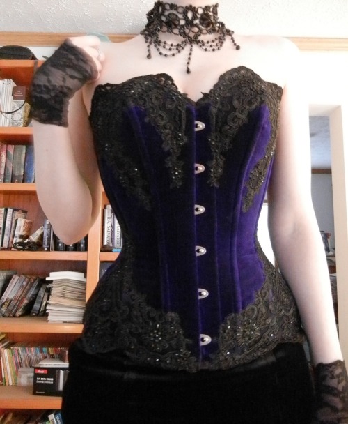 Bustiers-And-Corsets:  Paper Cats Acquisition 2 Of 2. Purple Velvet And Exquisite