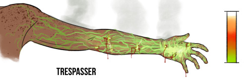 unidentifiedspoon:my interpretation of wtf was up with the mark during trespasser, burning from the 