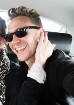  Tom enjoying taking (half) selfies with his long arms in France 22/05/13 &amp;