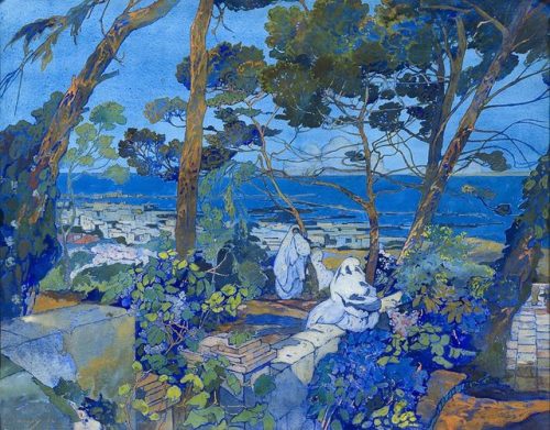 fravery:Léon Cauvy (1874-1933), Port d’Alger, vue de la ville, 1922.