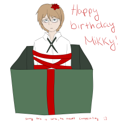 i drew you a thing sorry this is late and sorry for my poopy art happy birthday i love you