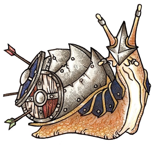 weareguardian:thebatteringram:Cecile the PaladinGarden snail (Cornu aspersum) @wearepaladin